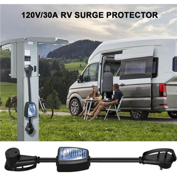 RV Surge Protector 30 amp, POWSAF RV Power Defender - Picture 2 of 6